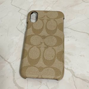Coach iPhone X case signature